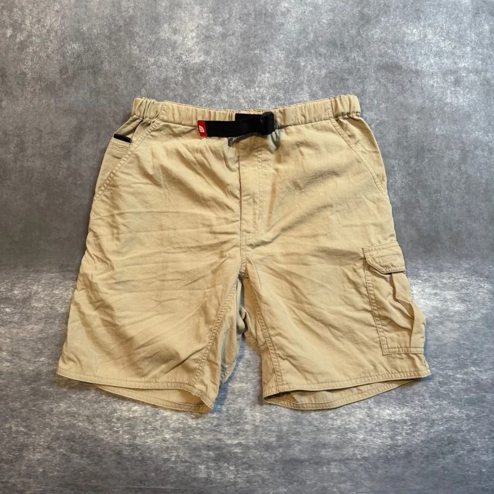 The North Face Mens Tan Belted Nylon Cargo Hiking Shorts Size Small S/P